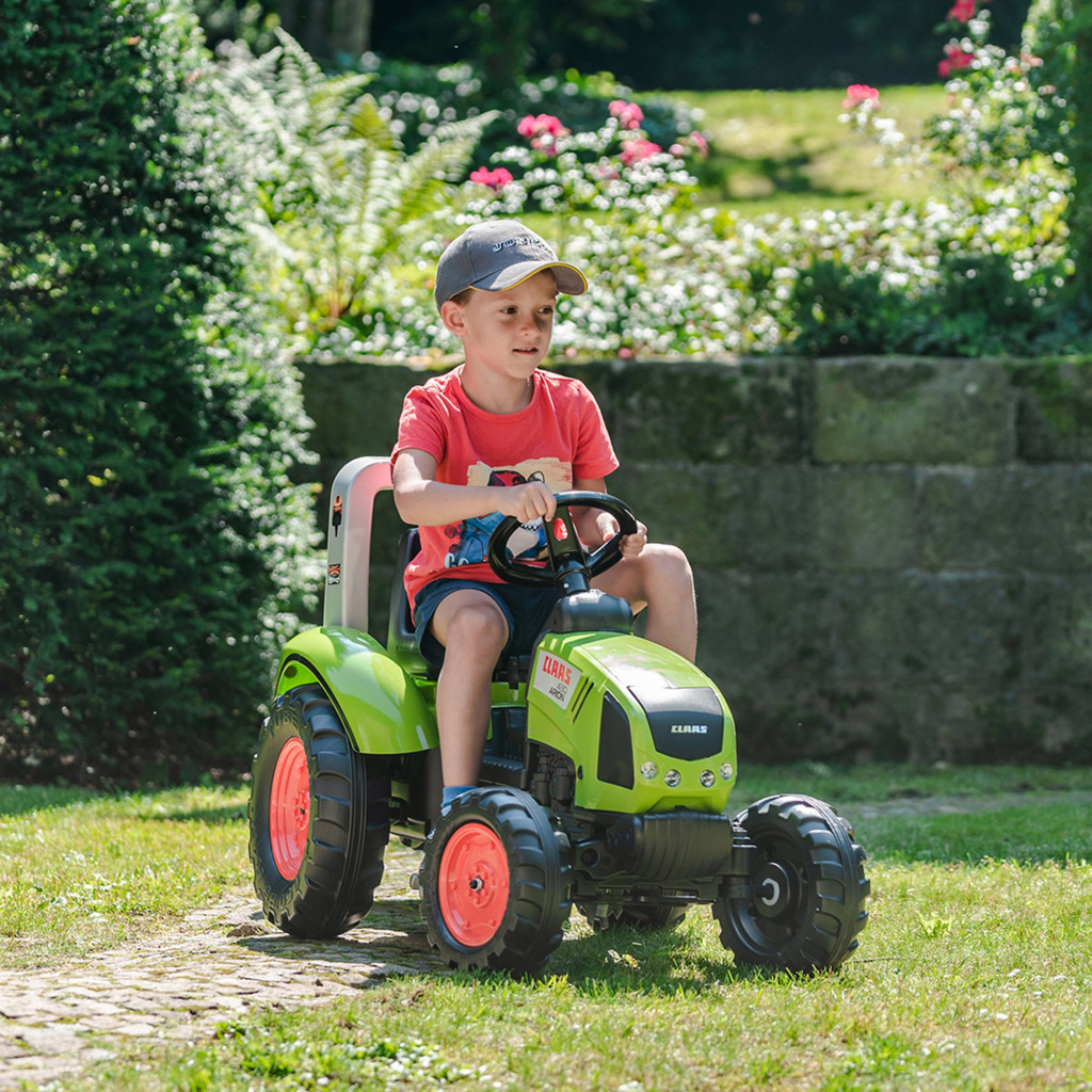 FALK Claas nagy pedálos traktor utánfutóval