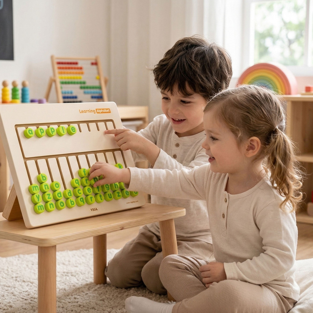 Viga játékok ábécé tanulási szenzoros tábla