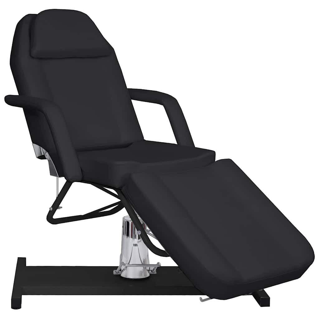 Fekete masszázsasztal 180 x 62 x (87-112) cm