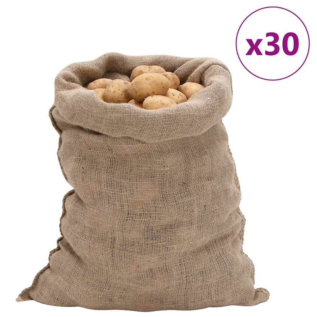 30 db jutazsák 60 x 105 cm 100% juta 220 g/m²