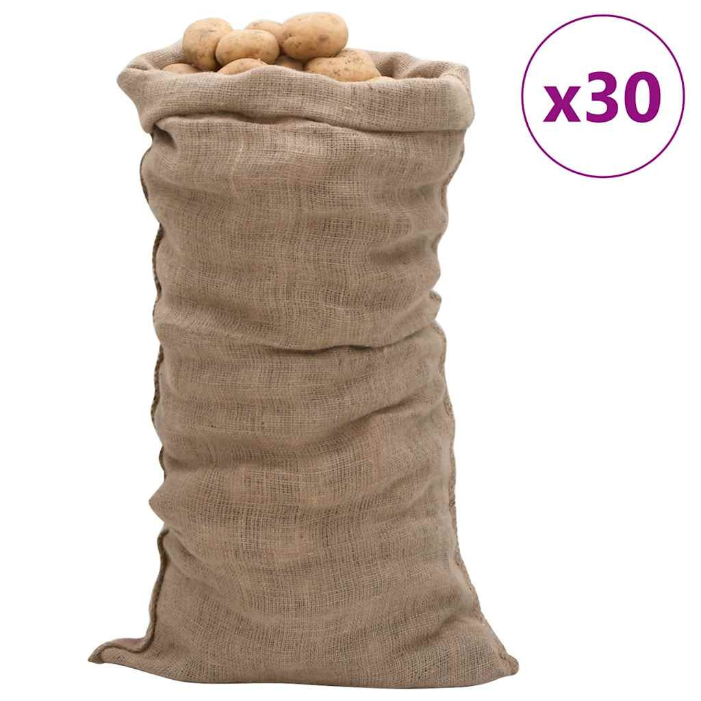 30 db jutazsák 65 x 135 cm 100% juta 220 g/m²