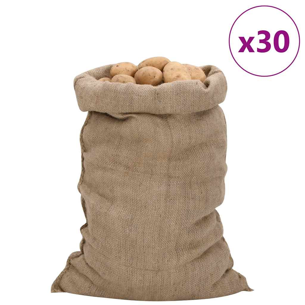 30 db jutazsák 60 x 105 cm 100% juta 340 g/m²