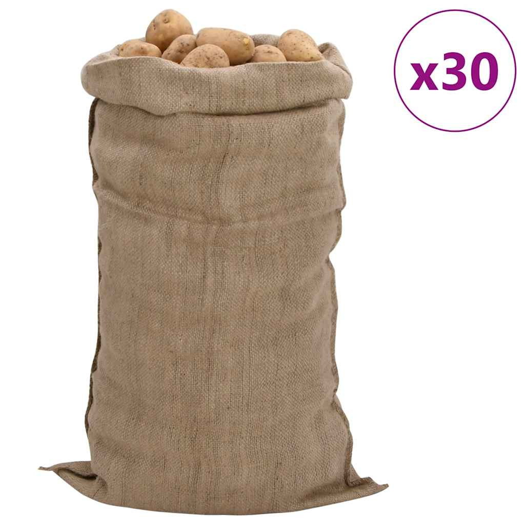 30 db jutazsák 65 x 135 cm 100% juta 340 g/m²