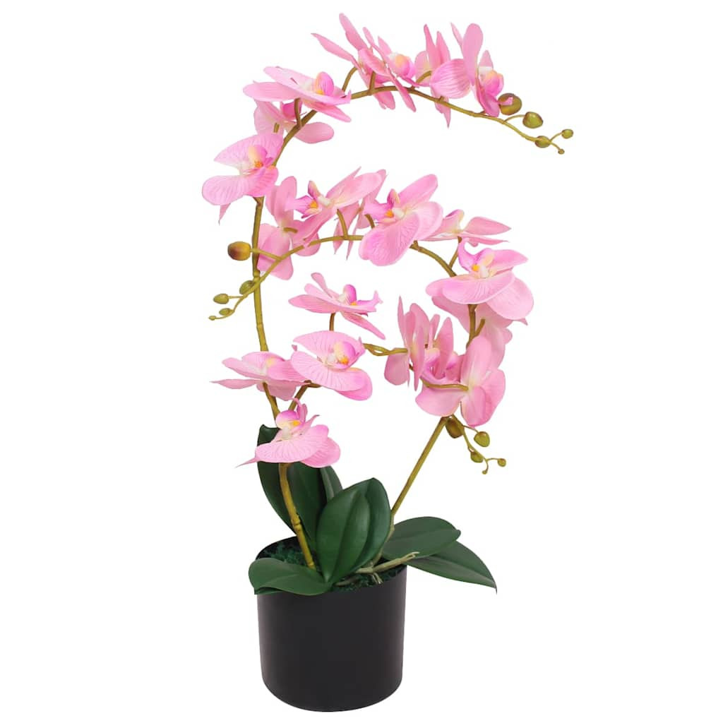 Műorchidea virágcseréppel 65 cm rózsaszín