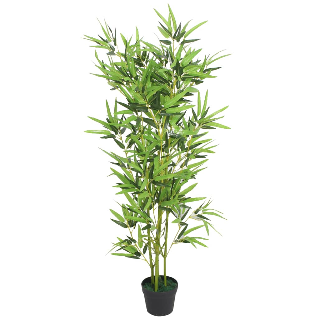 Műbambusz virágcseréppel 120 cm zöld