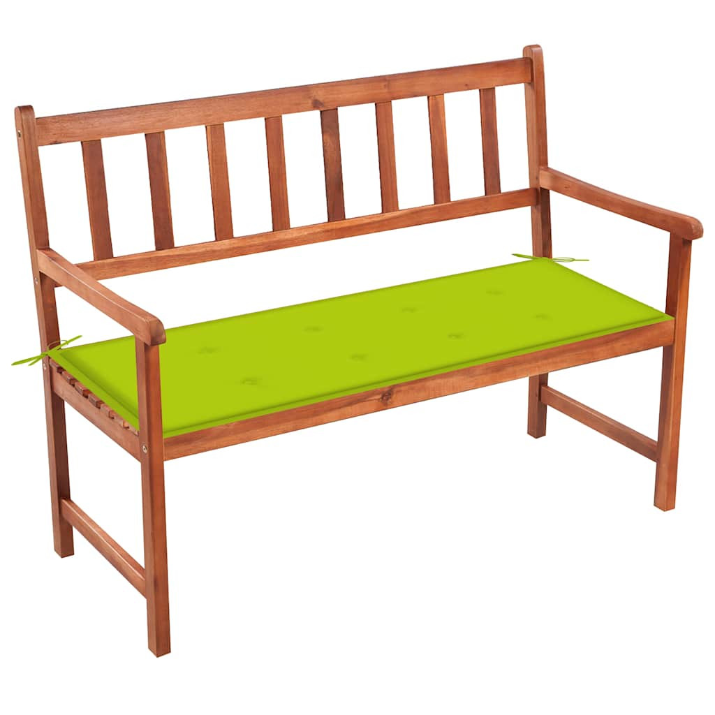 Tömör akácfa kerti pad párnával 120 cm