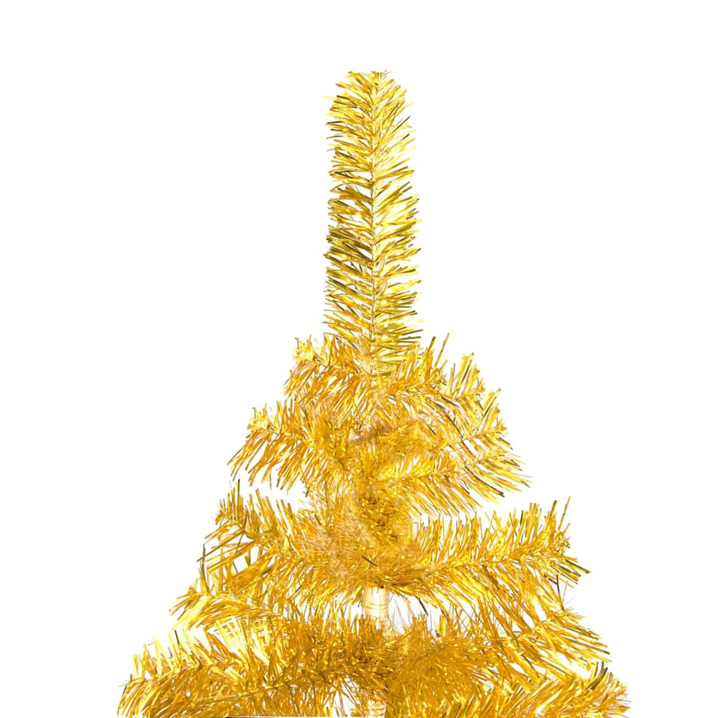 Műkarácsonyfa gömbdíszekkel, 210 cm, arany, 300 LED