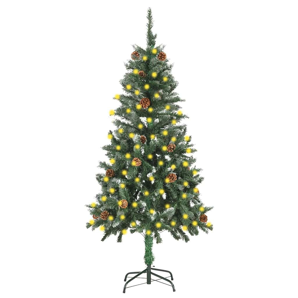 Megvilágított műkarácsonyfa tobozzal 150 cm