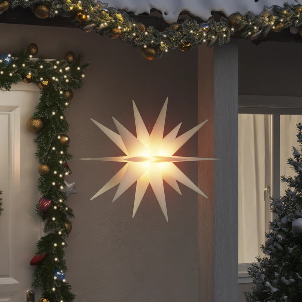 LED-es karácsonyi csillagdekoráció, 3 db, 77 × 100 cm, fehér, meleg fehér