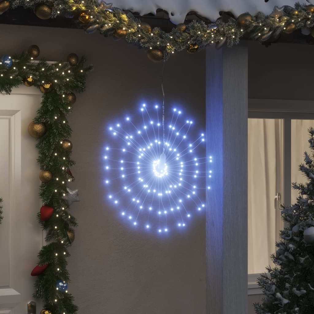 2 db karácsonyi hideg fehér csillagfény 140 db LED 17 cm