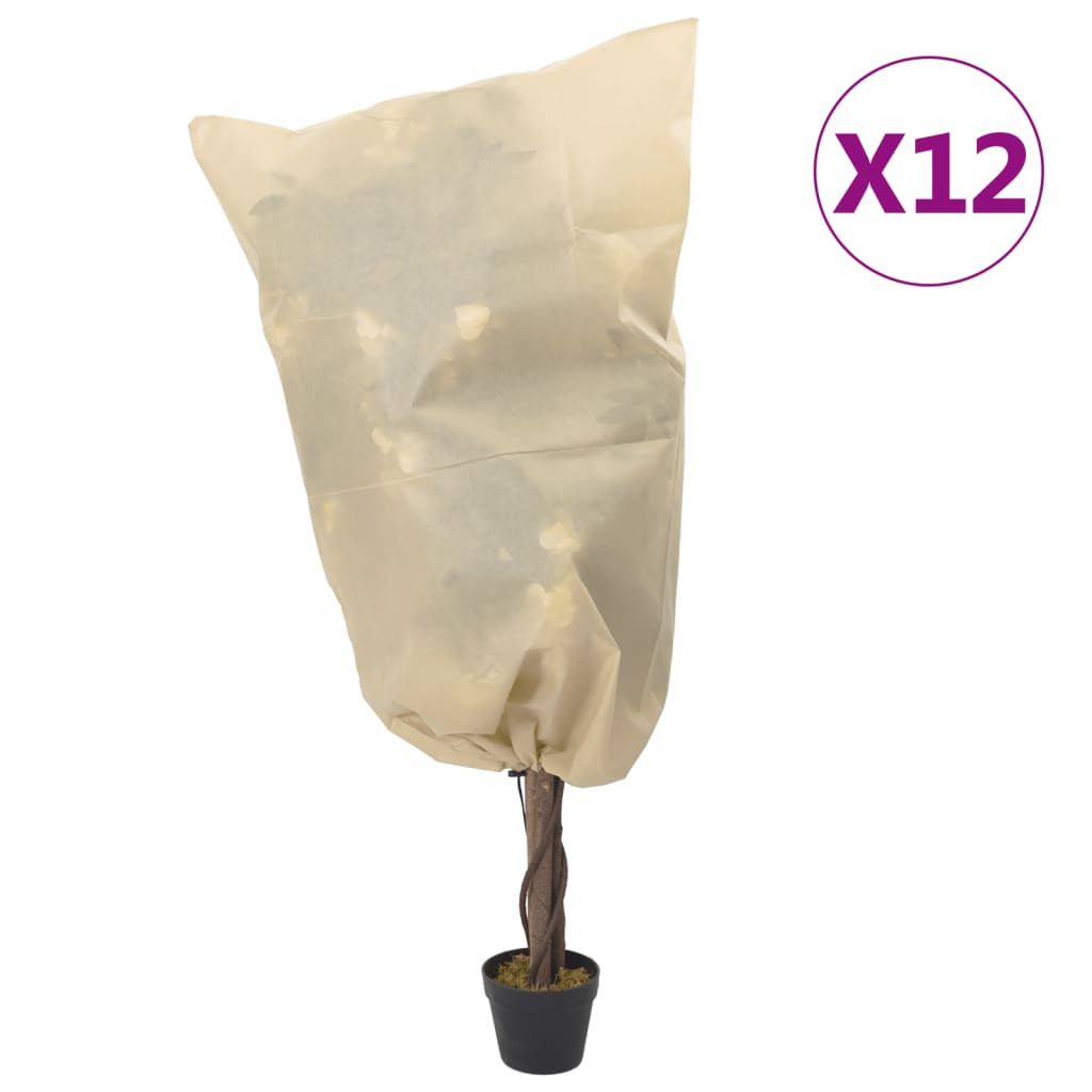 12 db növényvédő huzat zsinórral 70 g/m² 0,8 x 1 m