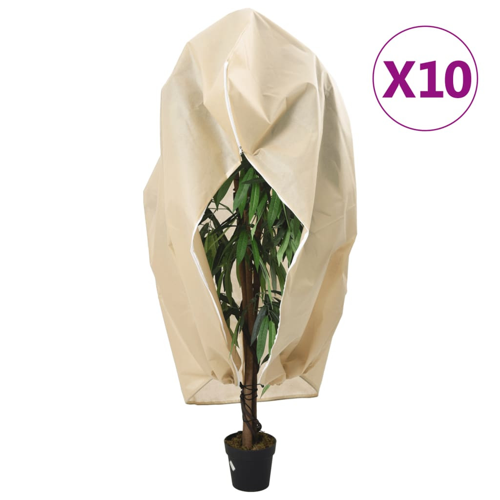 10 db növényvédő huzat cipzárral 70 g/m² 1,2x1,8 m