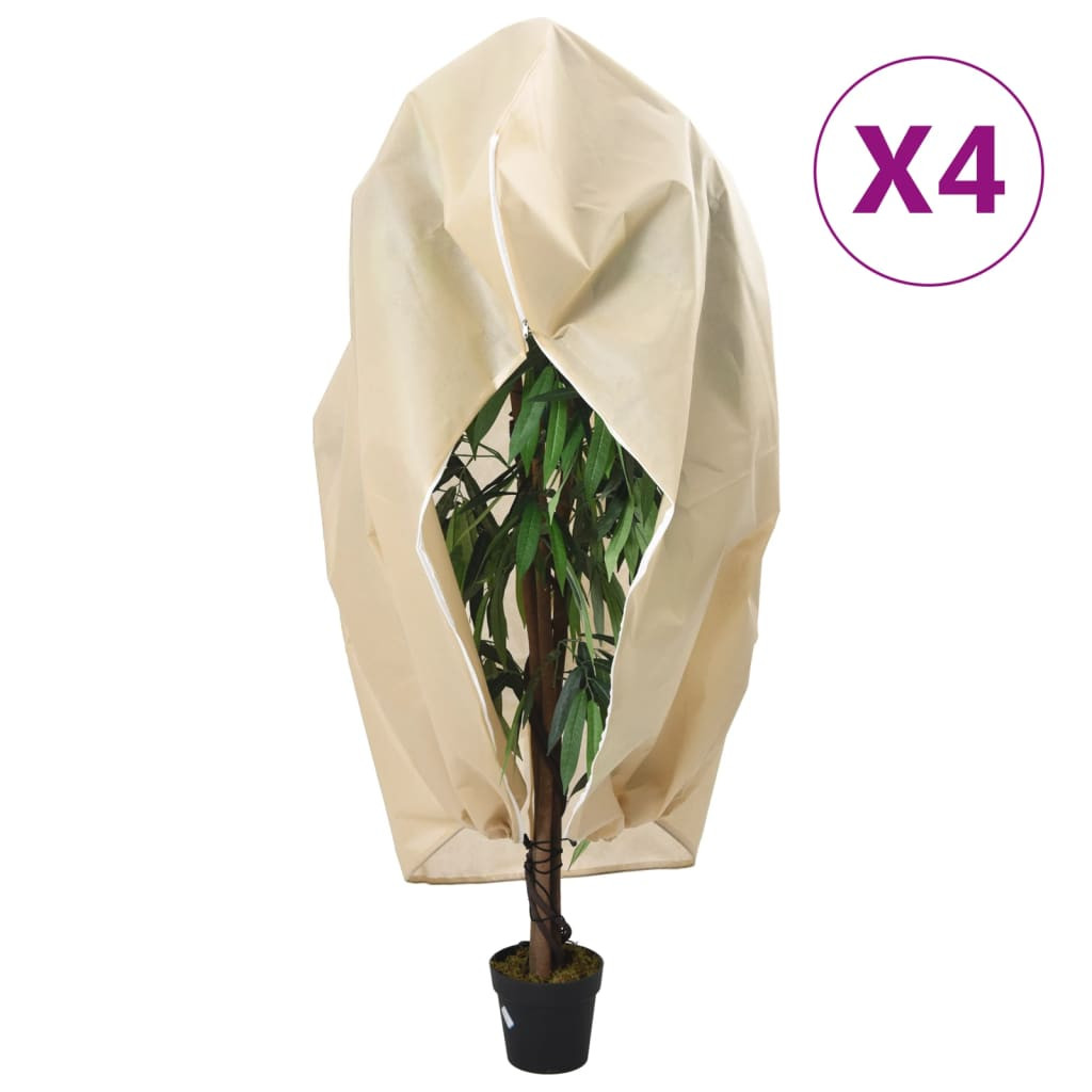 4 db növényvédő huzat cipzárral 70 g/m² 3,93 x 3,5 m