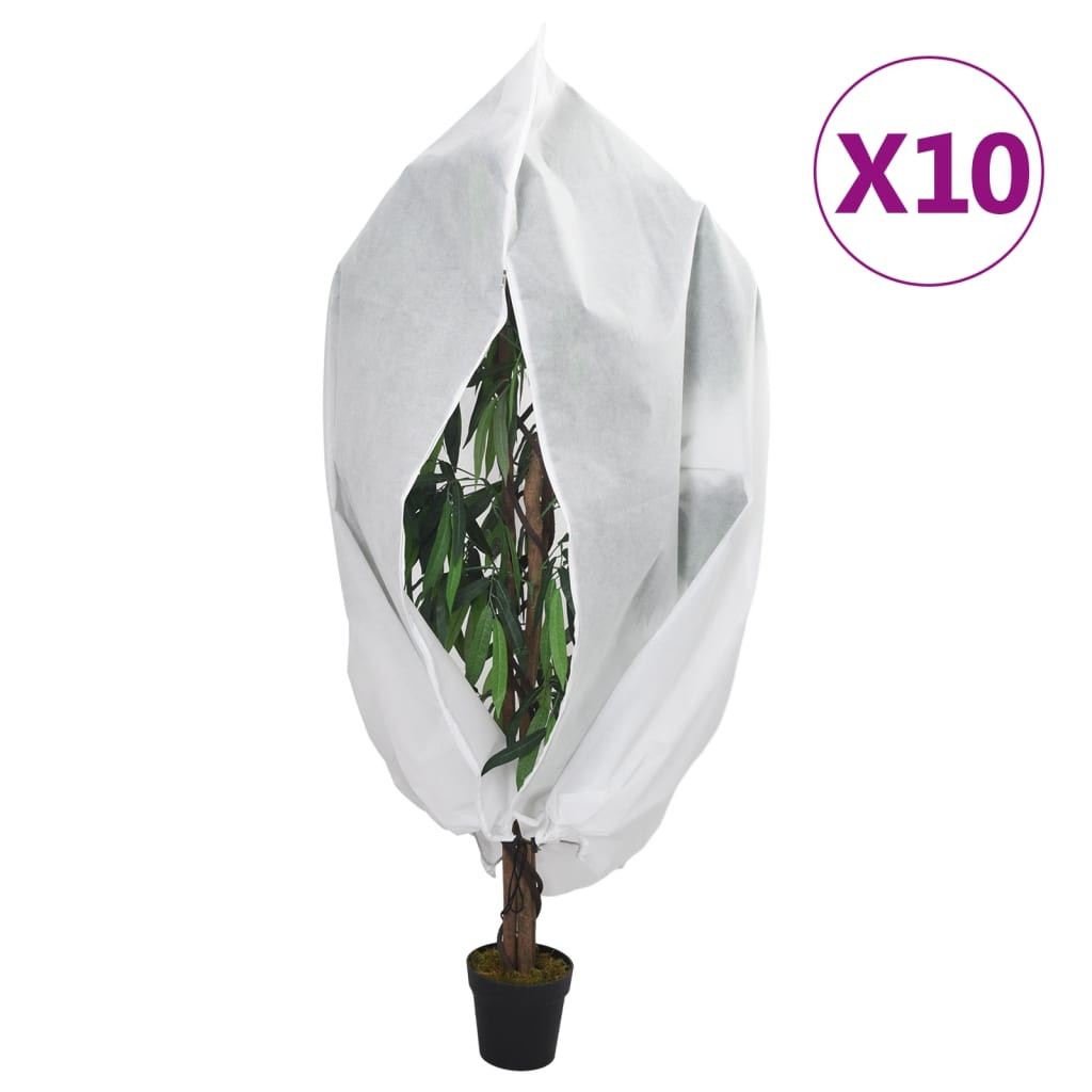 10 db növényvédő huzat cipzárral 70 g/m² 3,93 x 3,5 m