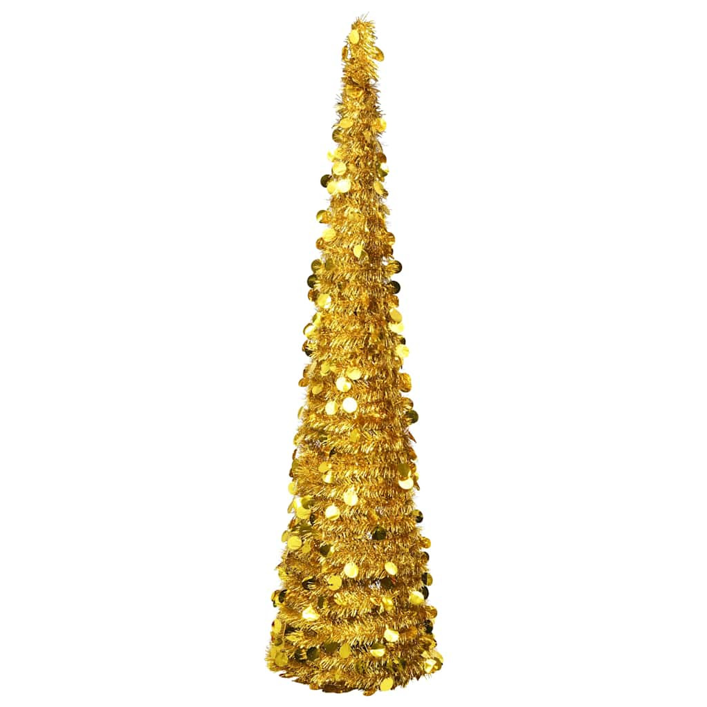 Műkarácsonyfa, 180 cm, arany