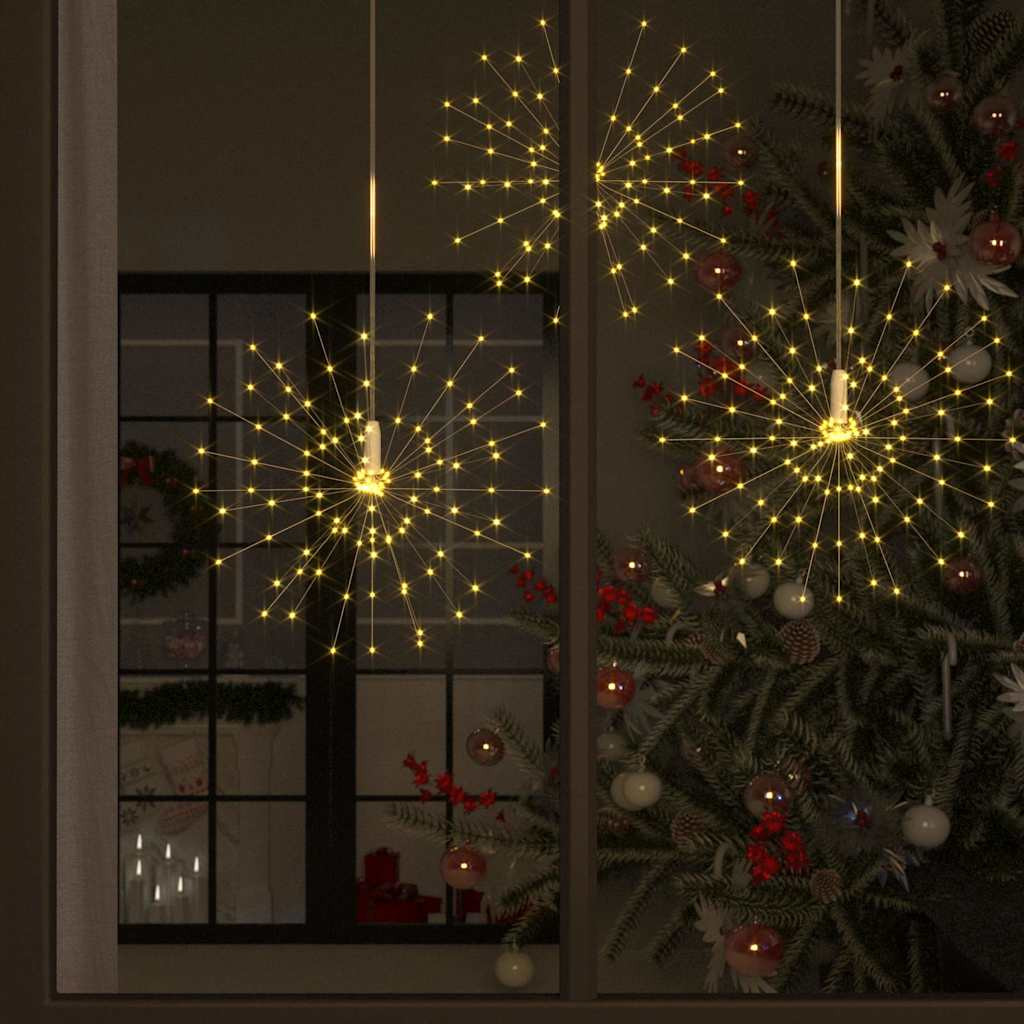 Kültéri karácsonyi meleg fehér tűzijátéklámpa 140 LED-del 20 cm