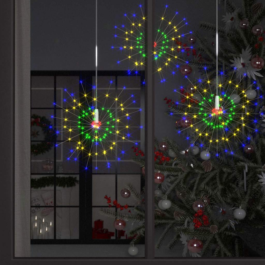 2 db kültéri karácsonyi többszínű tűzijátéklámpa 280 LED 20 cm
