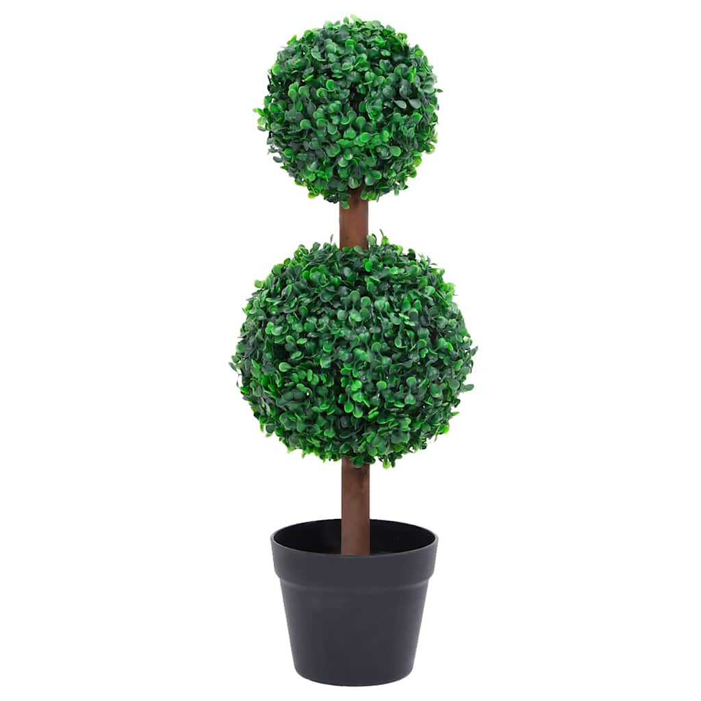 Zöld gömbalakú cserepes műpuszpáng 60 cm