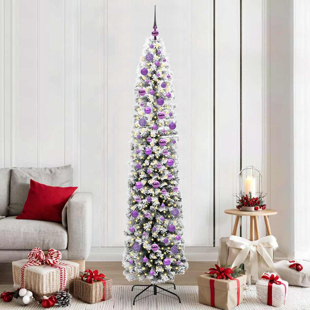 Mű karácsonyfa 300 LED-del Zöld 210 cm PVC, acél és műanyag