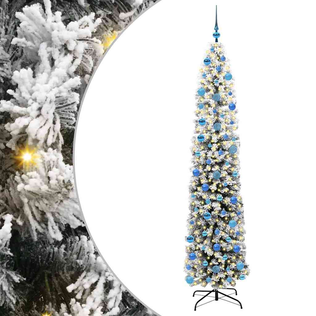 Mű karácsonyfa 300 LED-del Zöld 240 cm PVC, acél és műanyag