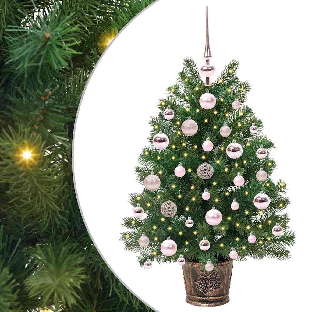 Mű karácsonyfa 150 LED-del állvánnyal Zöld 75 cm PE és PVC
