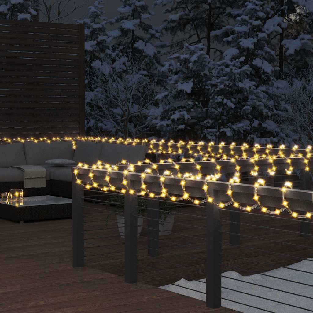 PVC fényfüzér 1200 meleg fehér LED-del 50 m