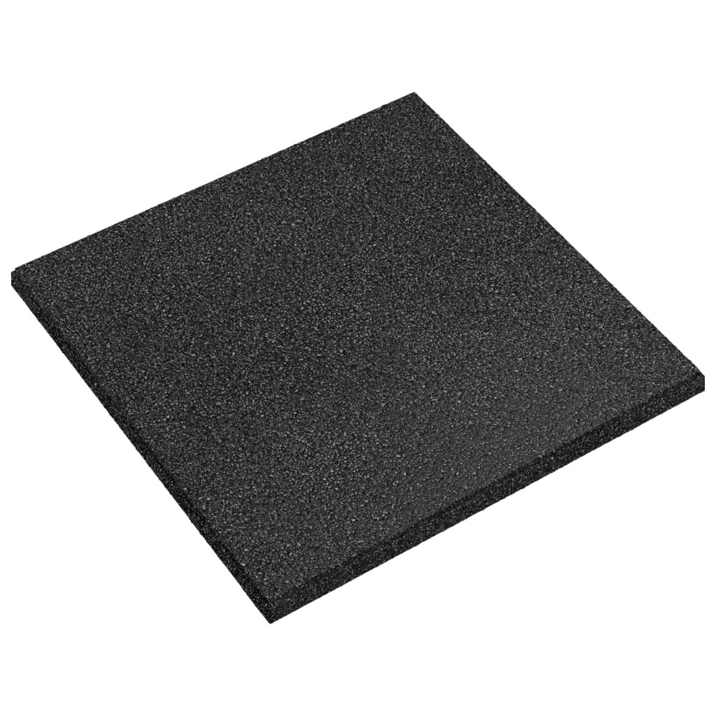 Esés elleni védelmi csempék 24 db Fekete 50 x 50 cm Gumi