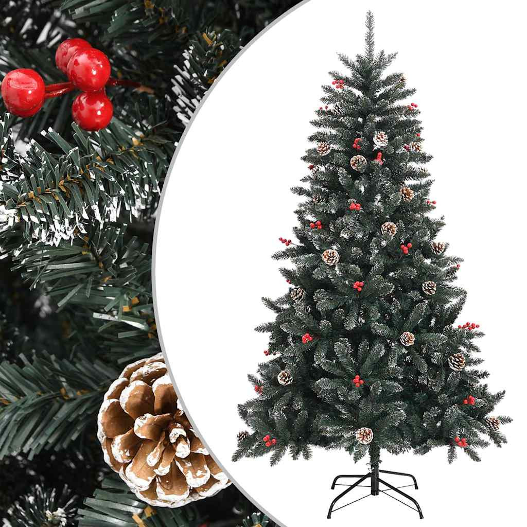 Zöld PVC műkarácsonyfa állvánnyal 150 cm