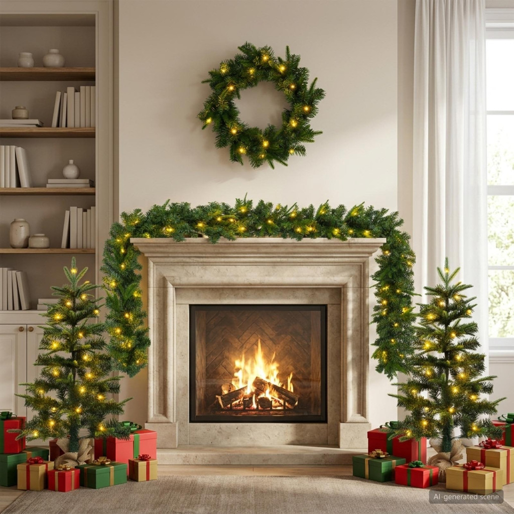 Mini Karácsonyfa 90 cm 175 LED Meleg fehér PVC és PE Zöld