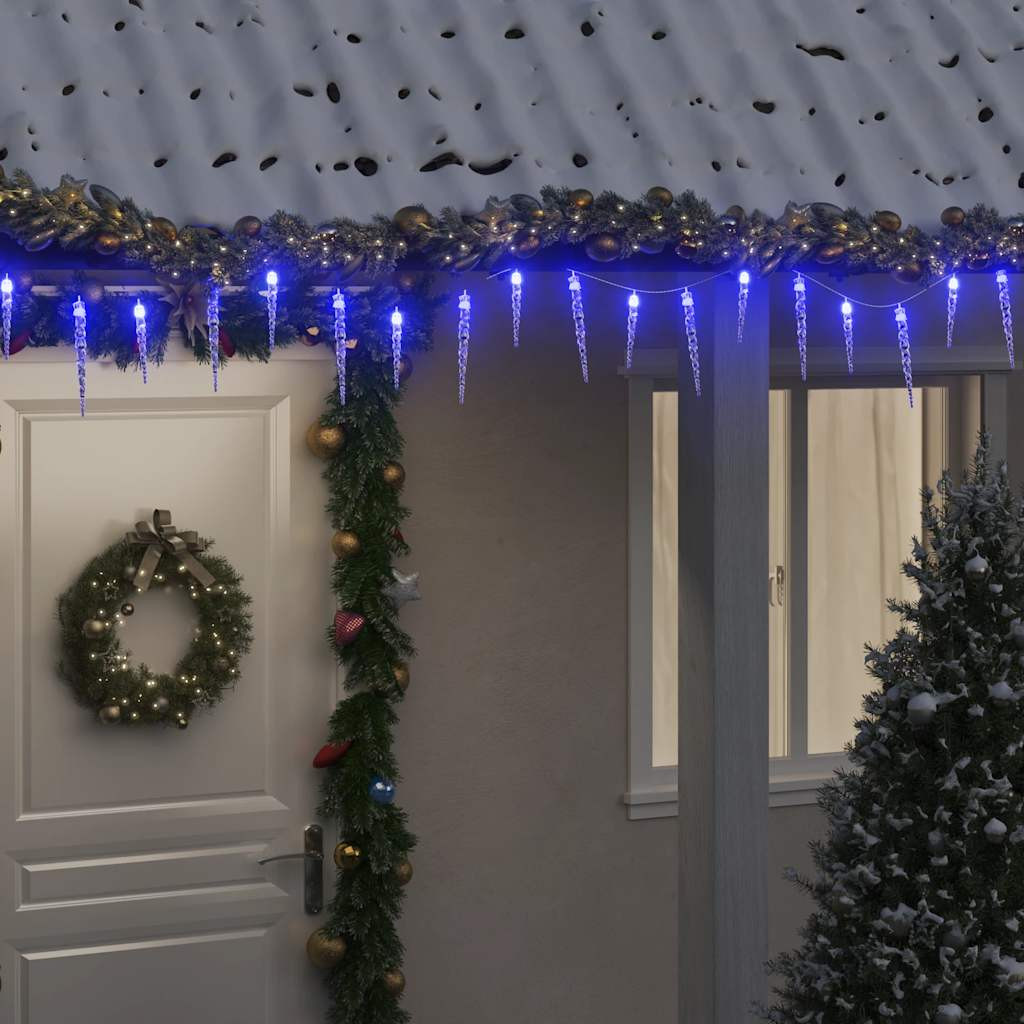 Meleg fehér akril PVC karácsonyi jégcsaplámpa 200 LED-del 20 m