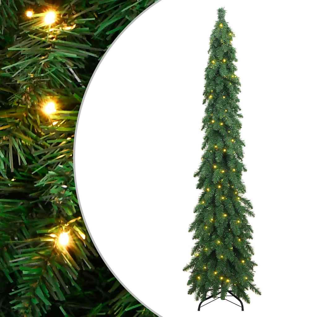 Műkarácsonyfa, 210 cm, zöld, 30 LED