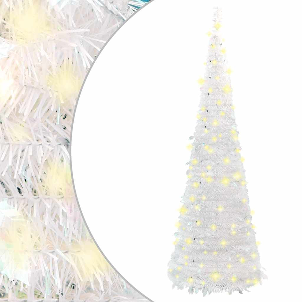 Könnyen felállítható műkarácsonyfa 100 db LED fénnyel 150 cm