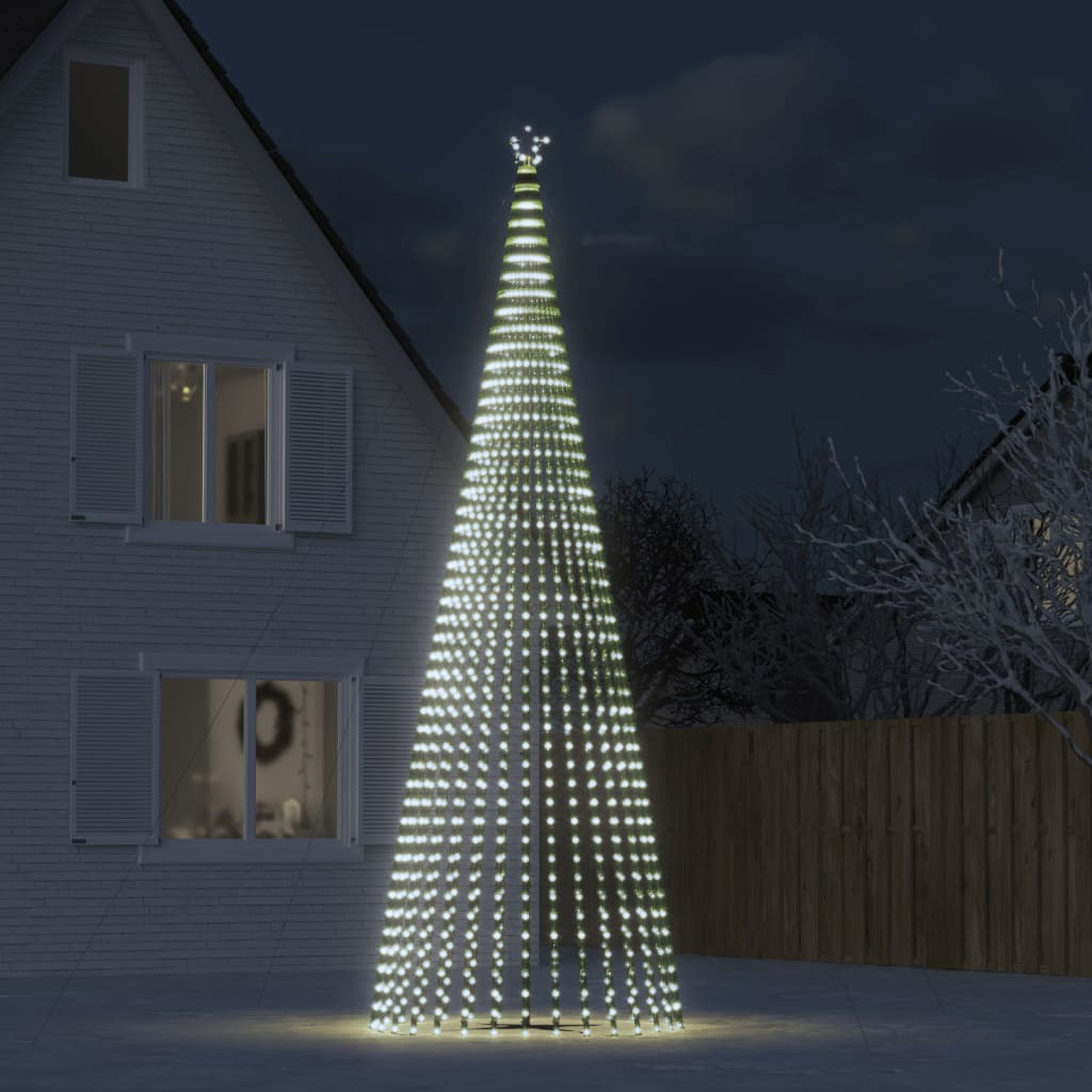 Hideg fehér LED karácsonyfa 1544 LED 500 cm