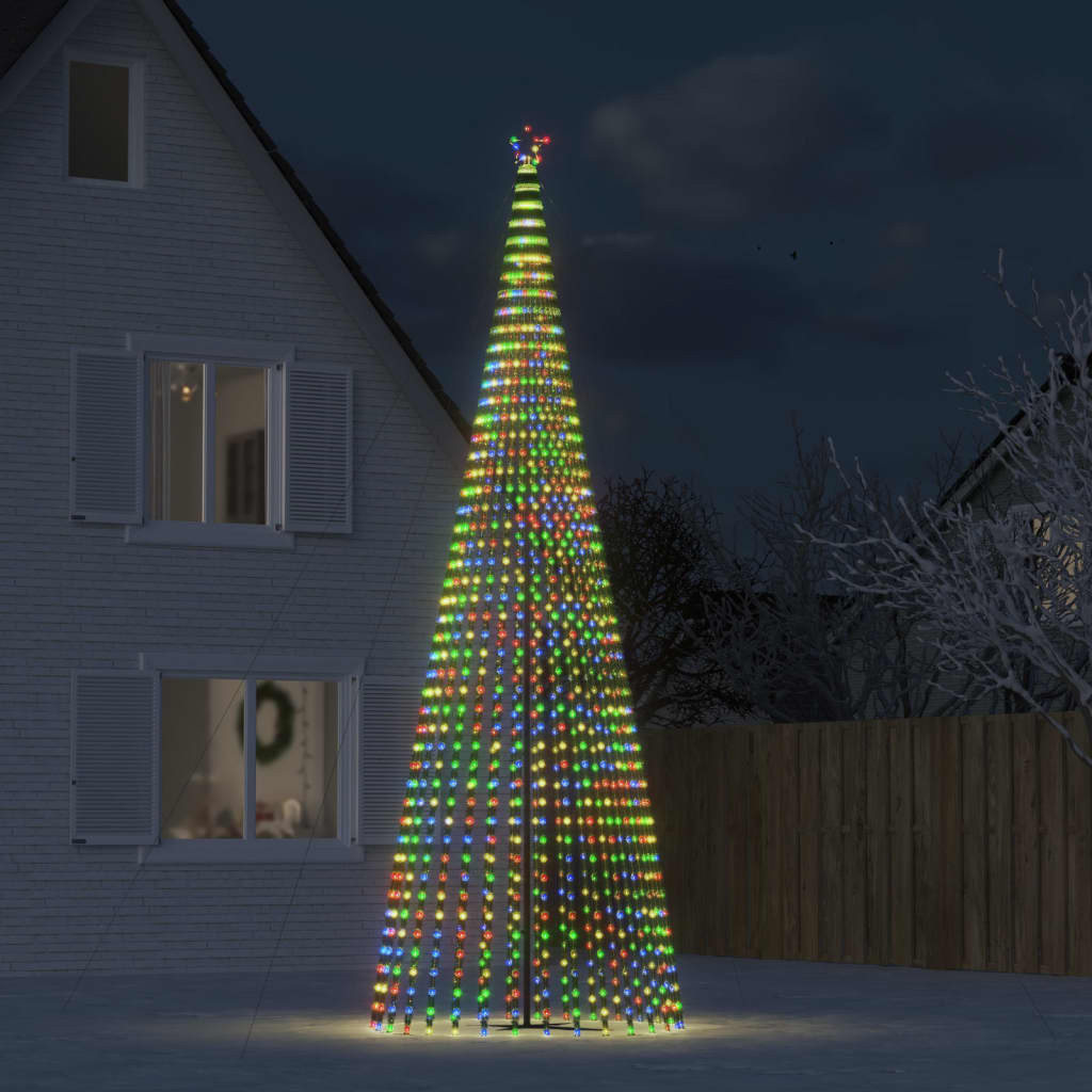 Színes LED karácsonyfa 1544 LED 500 cm