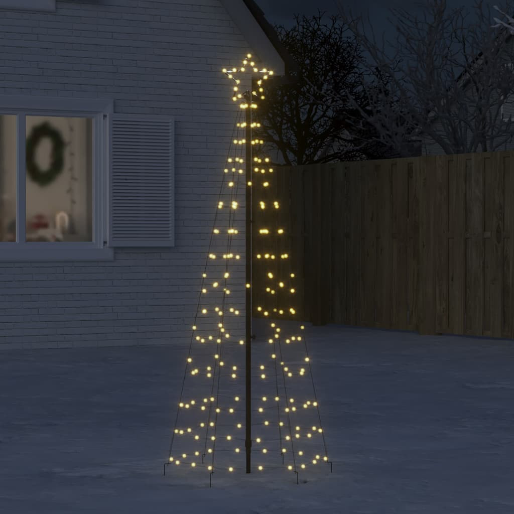 Meleg fehér LED karácsonyfa tüskékkel 220 LED 180 cm