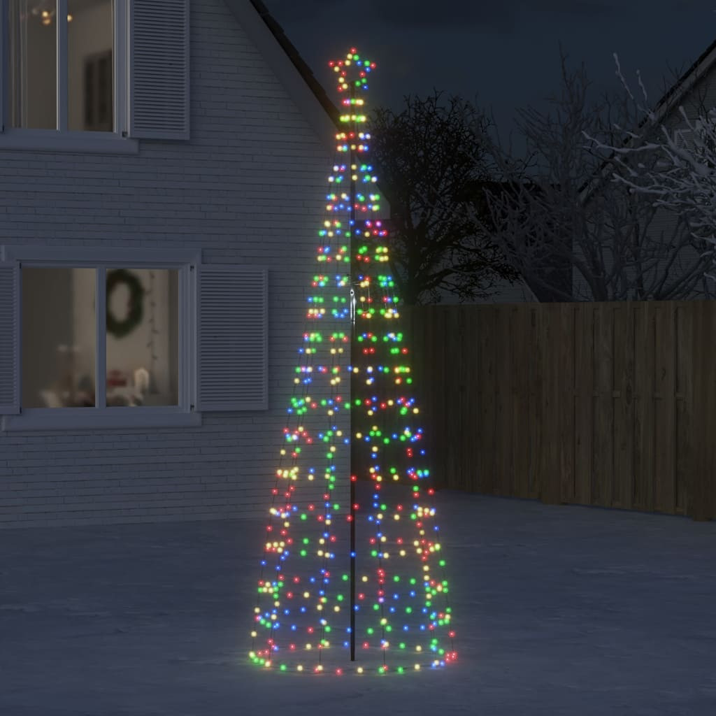 Színes LED karácsonyfa tüskékkel 570 LED 300 cm
