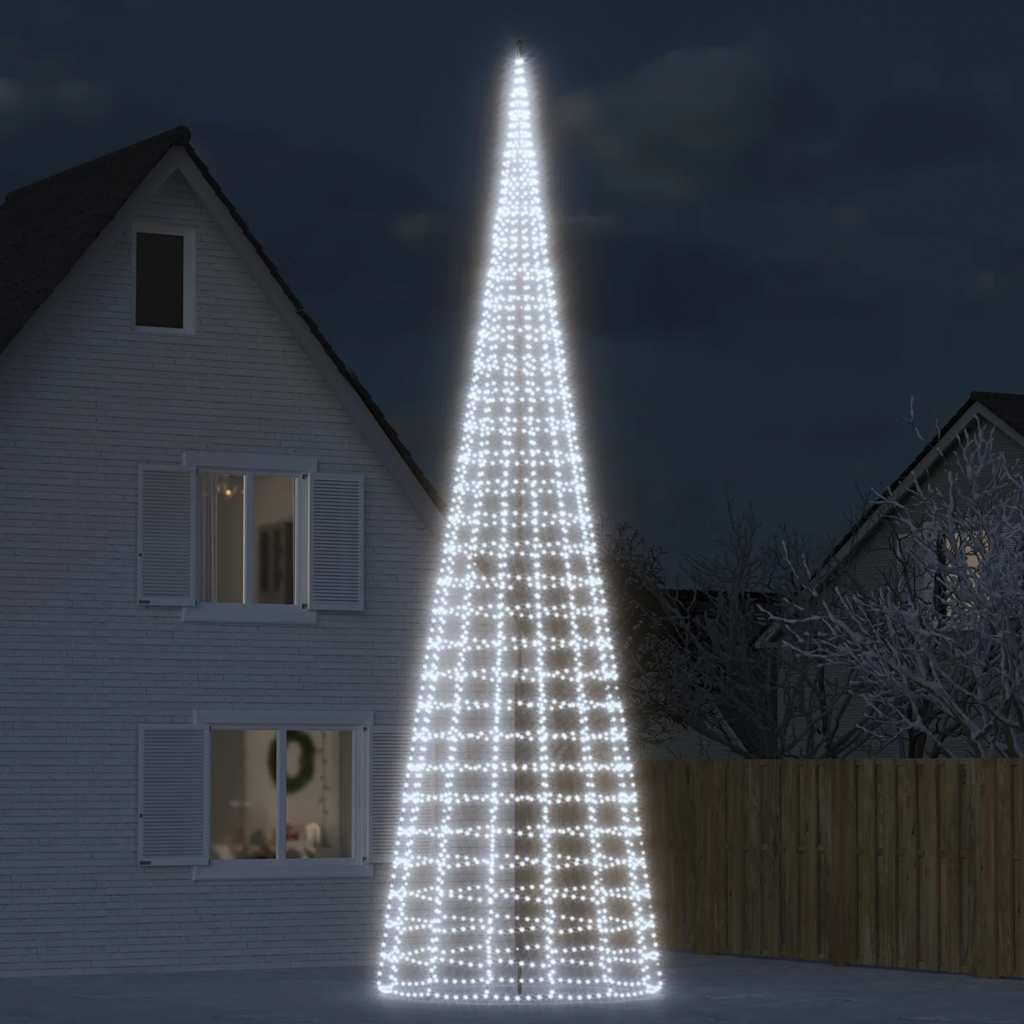Hideg fehér LED karácsonyfa 3000 LED 800 cm