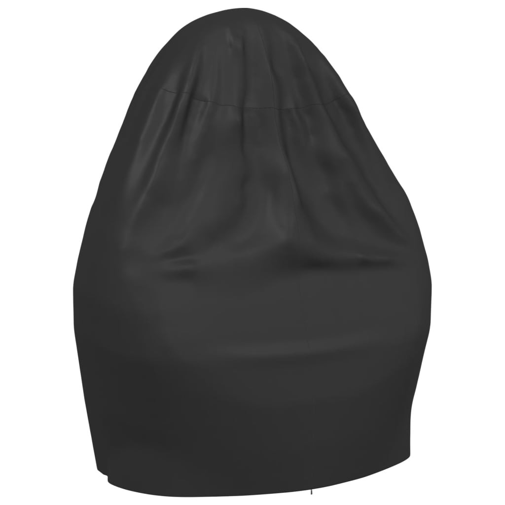 Fekete 420D oxford szövet dupla kagylószékhuzat Ø 146 x 210 cm
