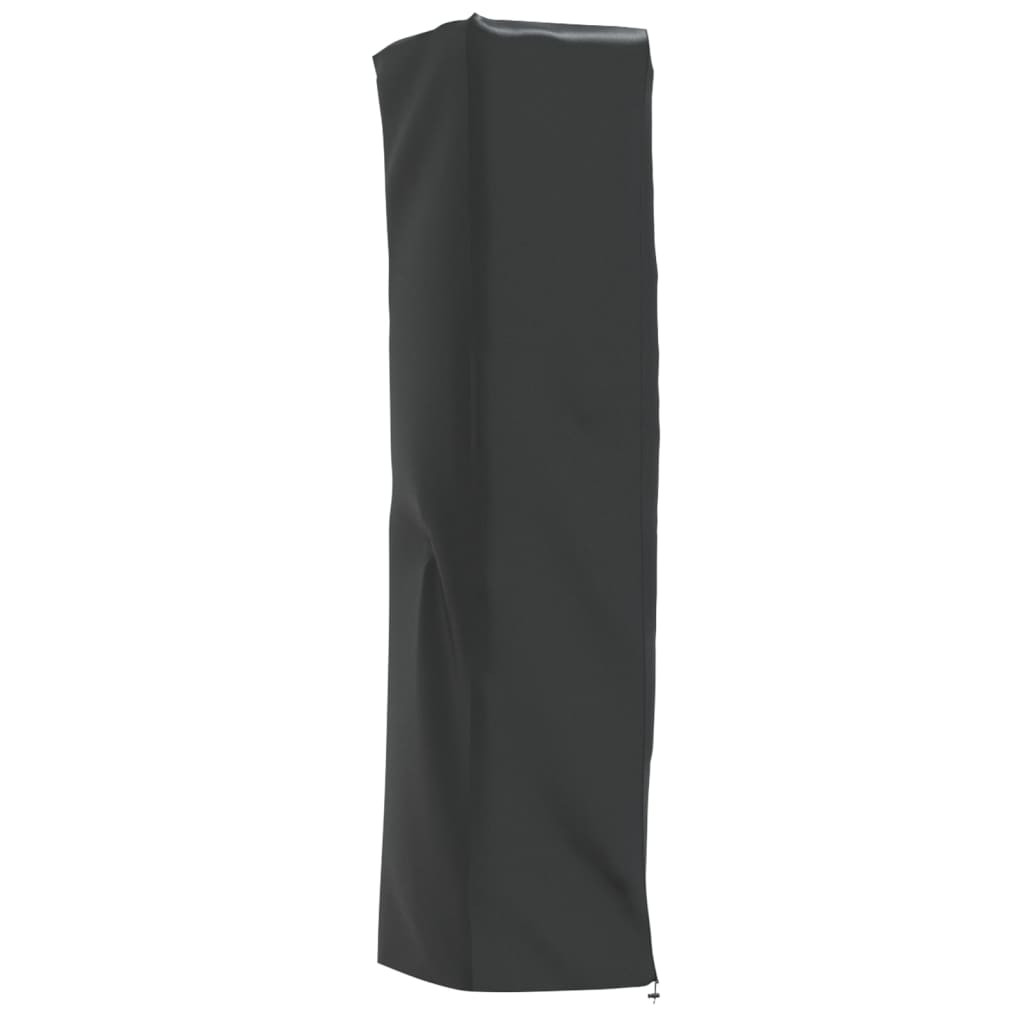 Fekete 420D oxford szövet piramis alakú fűtőhuzat 58x58x228 cm