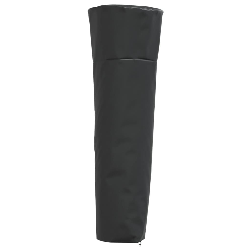 Fekete 420D oxford szövet piramis alakú fűtőhuzat 86x47x241 cm
