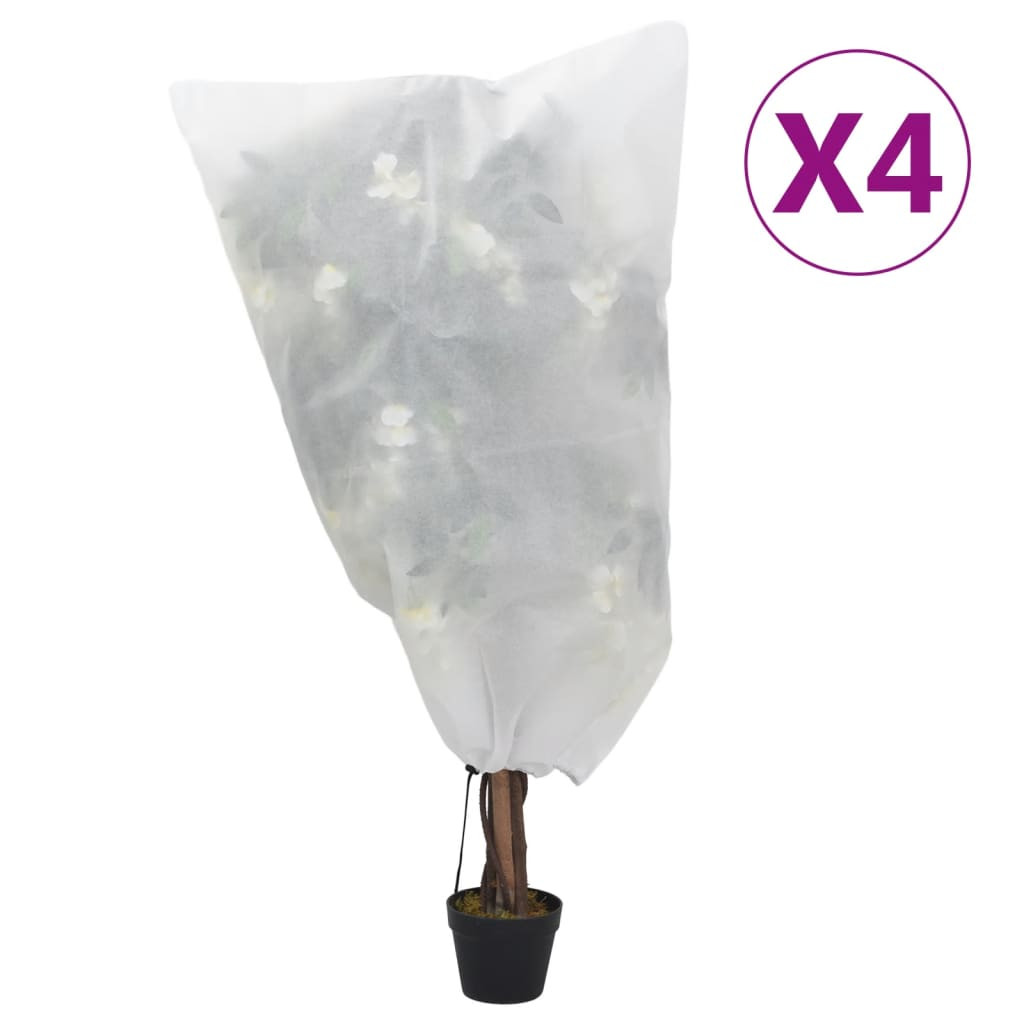 4 db növényvédő huzat zsinórral 70 g/m² 0,8 x 1,2 m