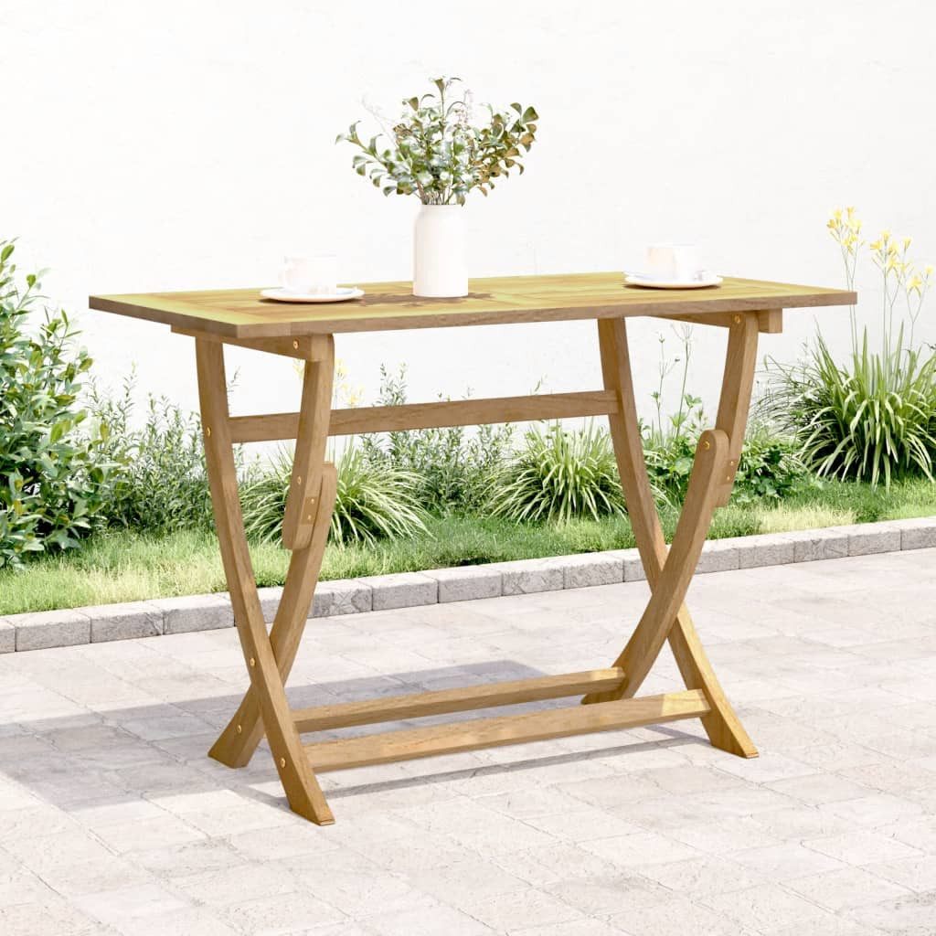 Összecsukható tömör akácfa kerti asztal 110 x 55 x 75 cm