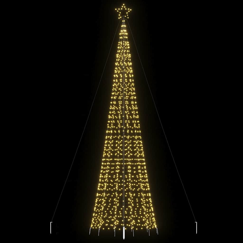 Meleg fehér LED karácsonyfa tüskékkel 1534 LED 500 cm