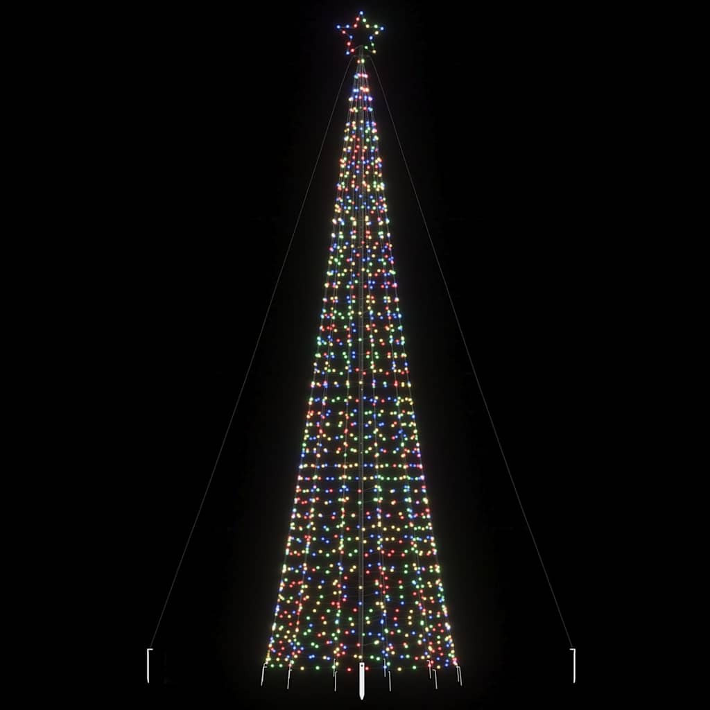 Színes LED karácsonyfa tüskékkel 1534 LED 500 cm