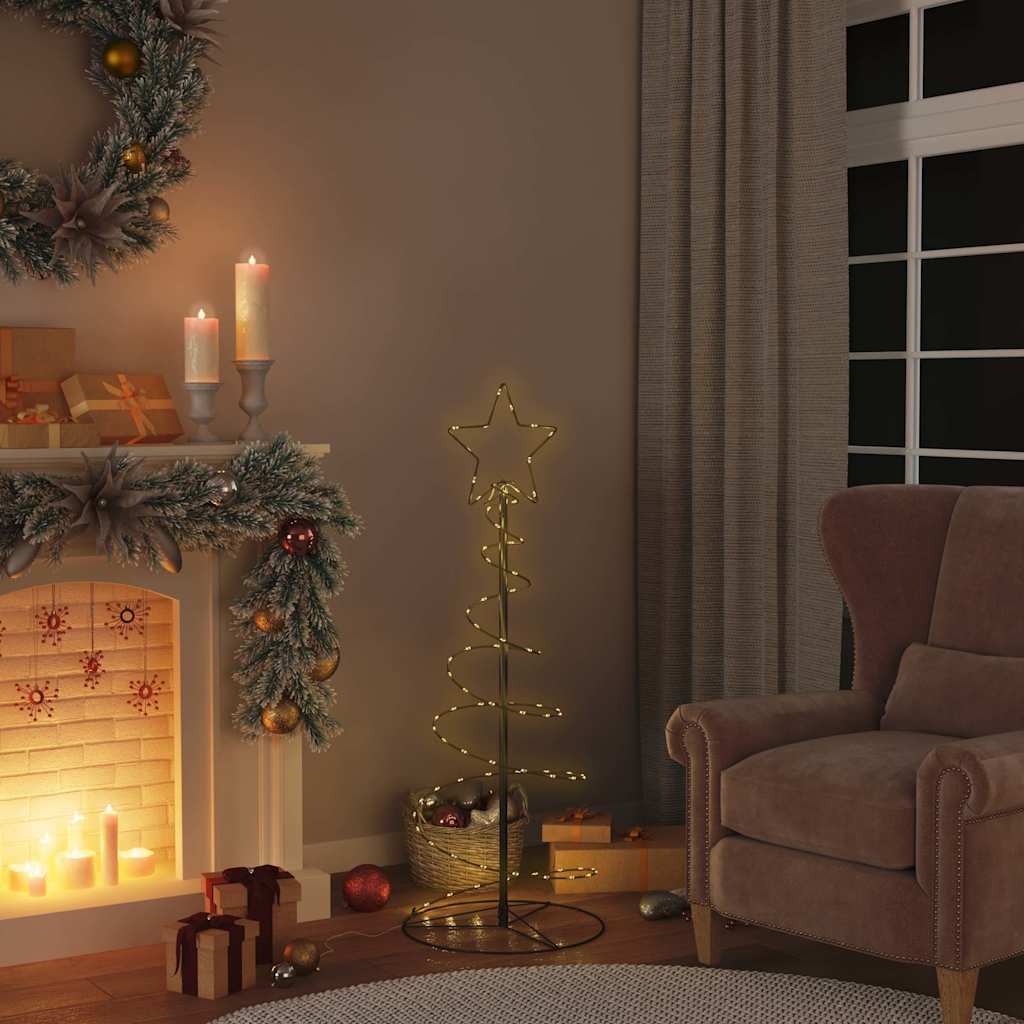 Meleg fehér LED karácsonyfa 80 LED 120 cm