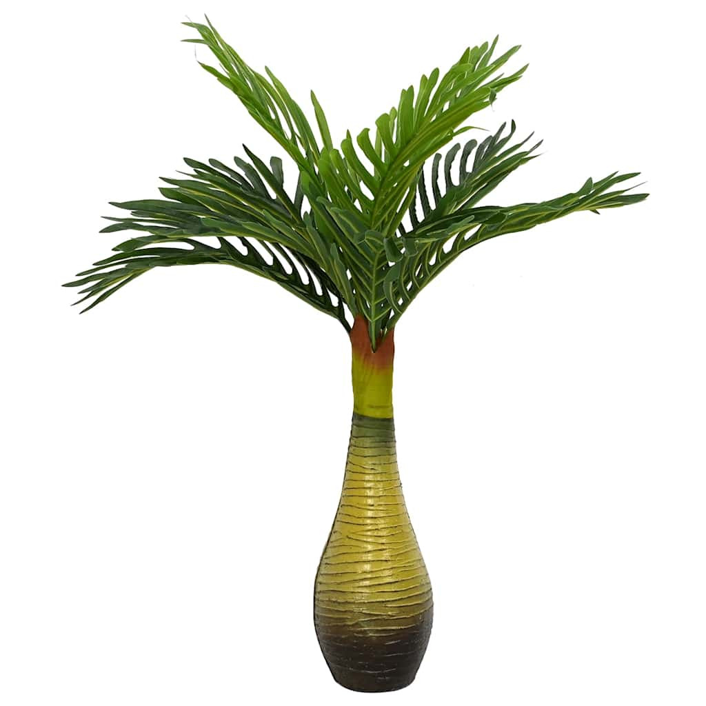 Zöld mesterséges pálmanövény 9 levéllel 70 cm