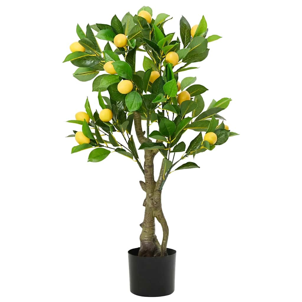 Zöld mesterséges citromfa 234 levéllel 90 cm