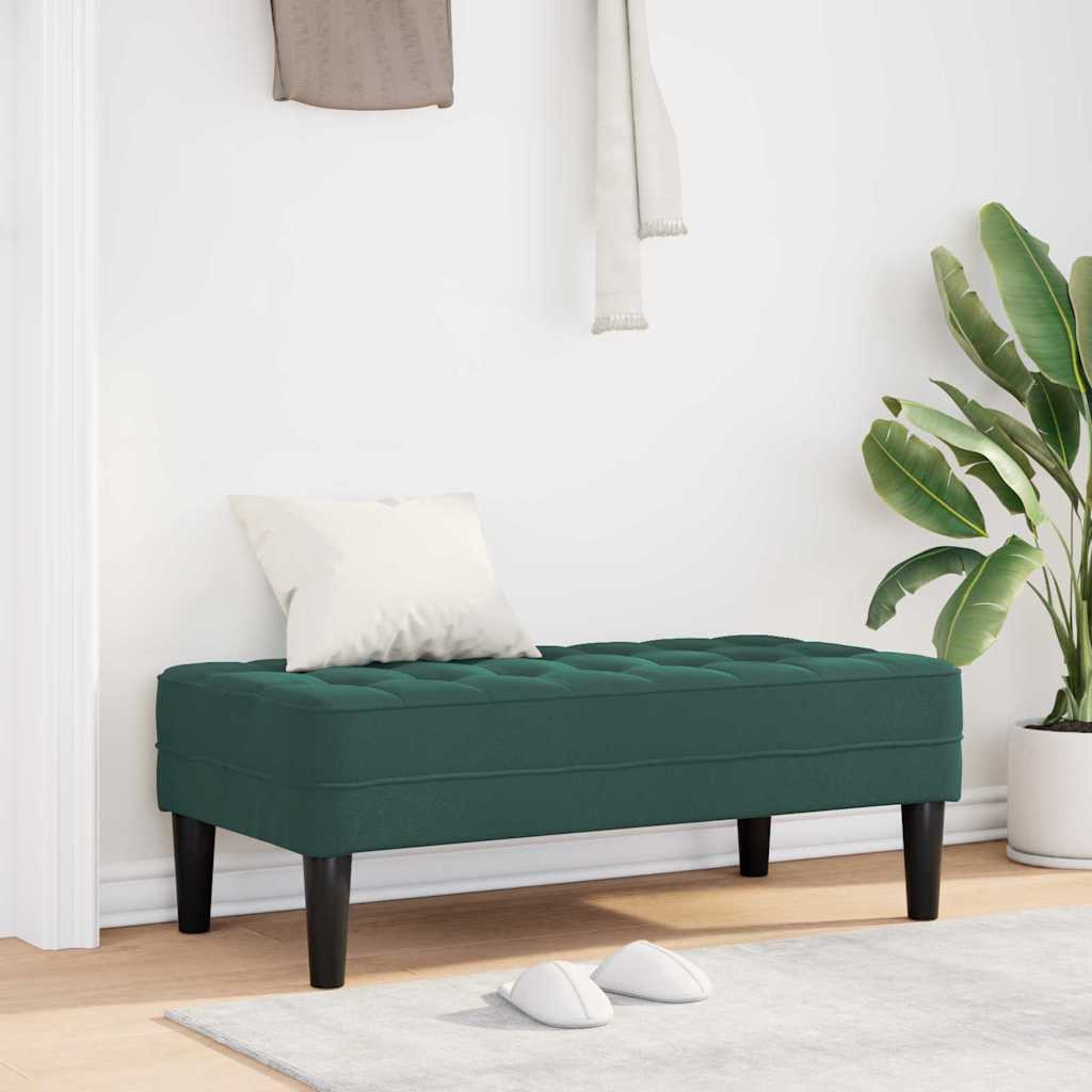 Pad párnával Sötétzöld 113 x 57 x 39 cm Bársony