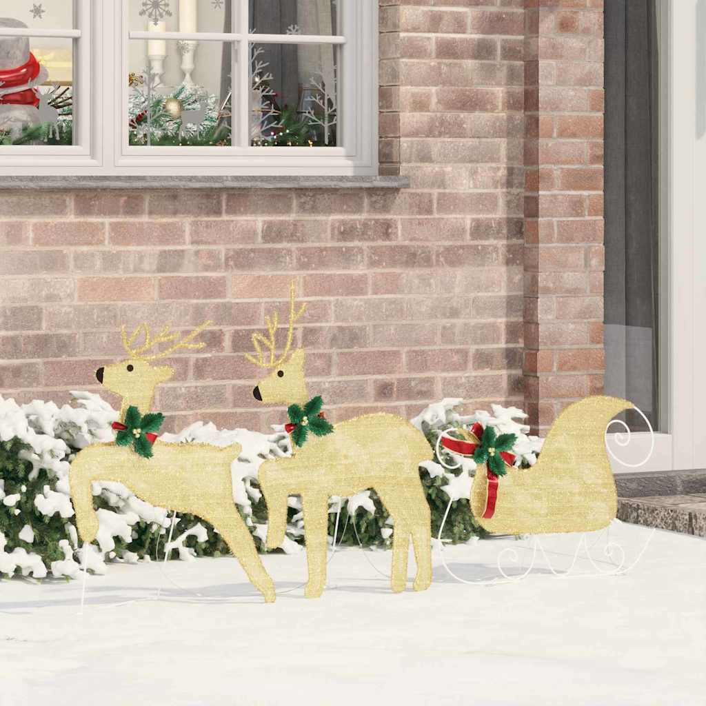 LED Rénszarvasok 3 db Meleg fehér 43 x 18 x 66 cm szövet