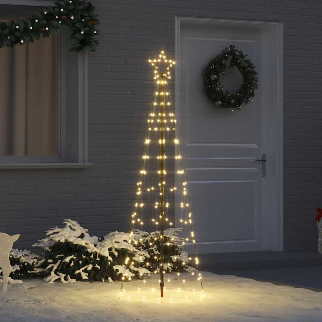 LED Karácsonyi Fenyő 250 cm 390 LED Meleg fehér Acél